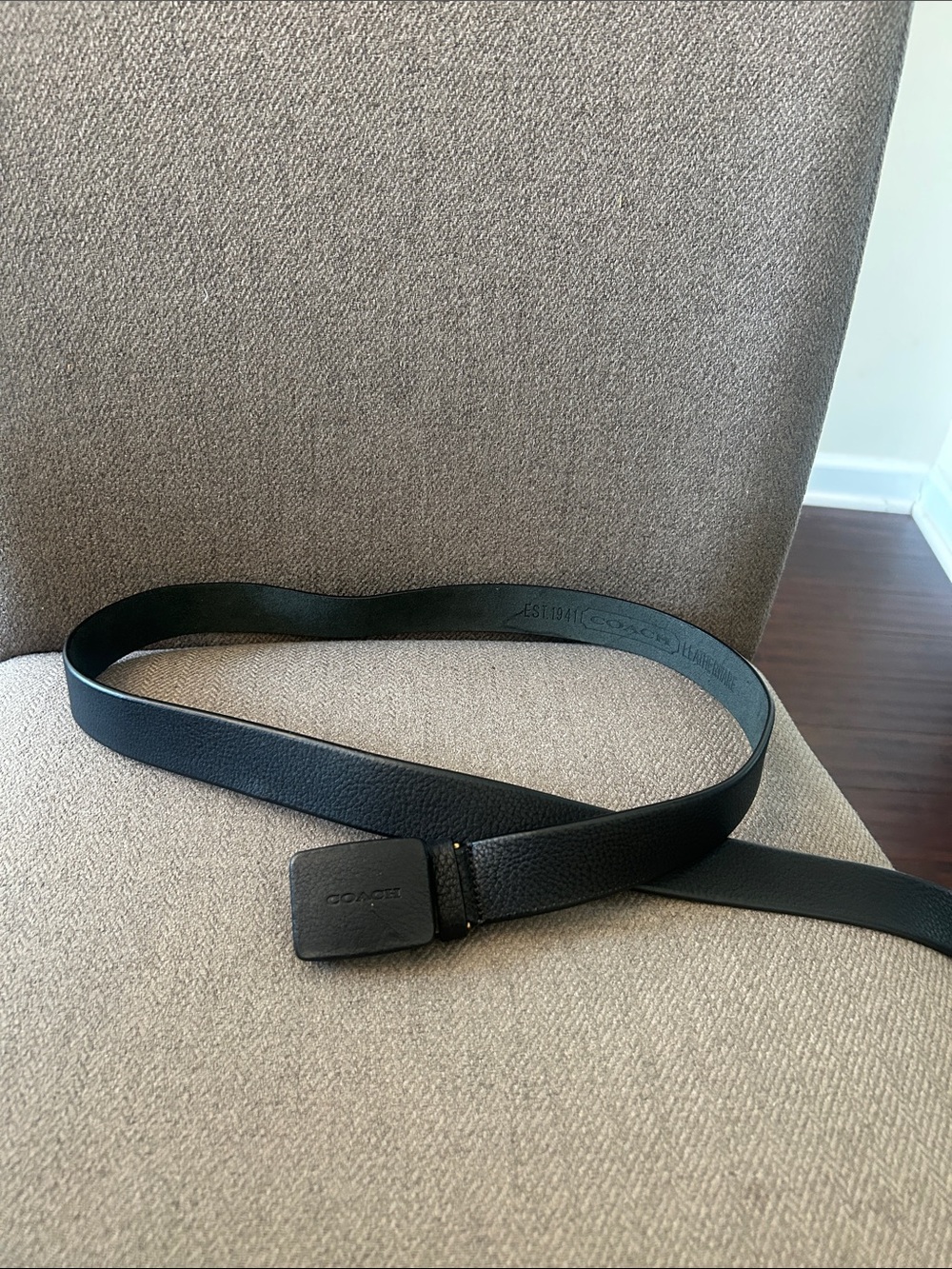 Coach Leather Mens Belt